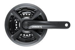 Комплект шатунів ONRIDE Trio 820P, квадрат, 170 мм, 42-34-24T, 8-6 швидкостей, чорні (конверт)
