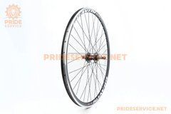 Колесо 29" заднє Disk-brake, обід "крапля" алюмінієвий, втулка 14Gx36H, під вільнобіг, кріпл. гайка, чорне "GRAVITY"