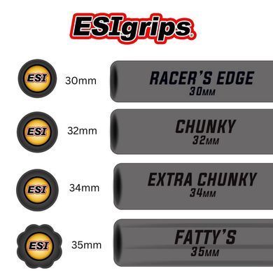 Грипси ESI Fatty's Black Silicone Bicycle Grips
