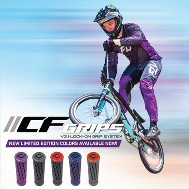 Грипси ODI CF Grip v2.1 Lock-On Red / White