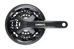 Комплект шатунів ONRIDE Trio 850P, під квадрат, 170 мм, 42-32-22Т, на 8/7/6 шв., з захистом, чорний
