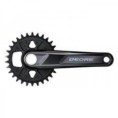 Шатуни Shimano FC-M6120-1 DEORE, інтегрована вісь, 175мм 32 12-шв. CL-55мм, без каретки