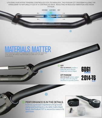 Мото кермо ODI MX Handlebars, "CFT" Podium, KTM(2016+)-928 Black