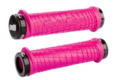 Гріпси ODI Troy Lee Designs Signature MTB Lock-On Bonus Pack Pink w/ Black Clamps (рожеві з чорними замками)