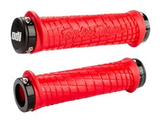 Гріпси ODI Troy Lee Designs Signature MTB Lock-On Bonus Pack Red w/ Black Clamps (червоні з чорними замками)