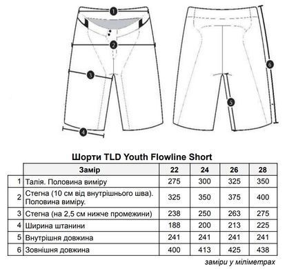Велошорти TLD YOUTH FLOWLINE SHORT [BLACK] XS