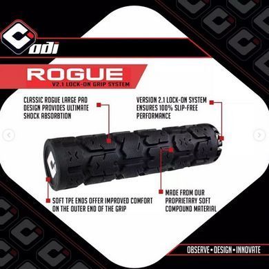 Грипси ODI Rogue v2.1 Lock-On MTB Closed End 135mm Gray