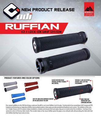 Грипси ODI Ruffian v2.1 Lock-On MTB 135mm Gray