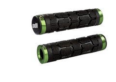 Гріпси ODI Rogue MTB Lock-On Bonus Pack Black w/Green Clamps (чорні з зеленими замками)