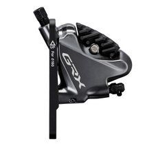 Каліпер гідравл диск гальм Shimano BR-RX810, GRX, передній, FLAT MOUNT, 140/160MM ротор, колодка L03A RESIN PAD(W/FIN)