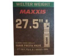 Камера Maxxis 27.5"x1.75-2.4 Welter Weight 48mm Presta Valve (FV)