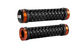 Гріпси ODI Vans® Lock-On Grips, Black w/ Orange Clamps, чорні з помаранчевими замками