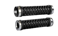Гріпси ODI Vans® Lock-On Grips, Black w/ Silver Clamps, чорні з серебристыми замками