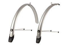 Комплект крил POLISPORT Towny 26" (розмір: переднє: 575х51; заднє: 685х51 мм) CITY/TRECKING срібляст