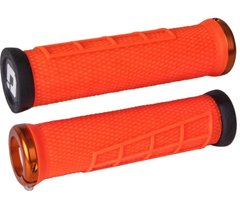 Гріпси ODI Elite Flow, V2.1 Lock On, Brt Orange w/Orange Clamp, помаранчеві з помаранчевими замками