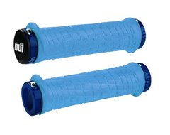 Гріпси ODI Troy Lee Designs Signature MTB Lock-On Bonus Pack Aqua w/Blue Clamps, гол. з син. зам