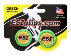 Заглушки керма ESI Bar Plug Green, зелёные