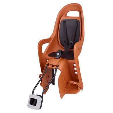 Дитяче крісло заднє POLISPORT Groovy Maxi FF 29" на підсідельну трубу. 9-22 кг. коричневе