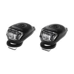 КОМПЛЕКТ: Світло Longus CIRCLE переднє+заднє 2+2LED, 2ф-ції, чорний