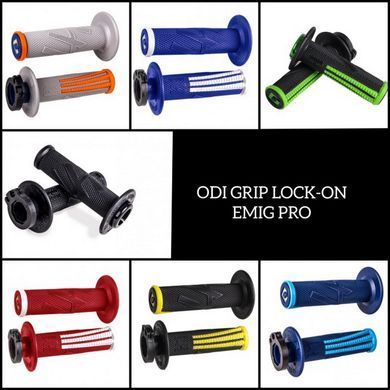 Мото гріпси ODI EMIG PRO MX V2 Lock-On Grip NAVY/Lt Blue
