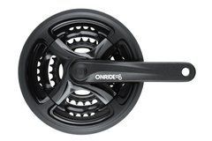 Комплект шатунів ONRIDE Trio 840P, під квадрат, 175 мм, 48-38-28Т, на 8/7/6 шв., чорний