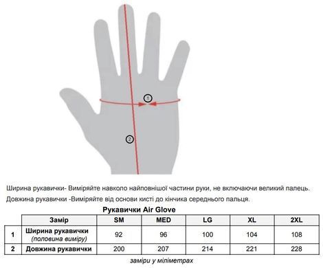 Вело рукавички TLD AIR GLOVE; [RED] XXL