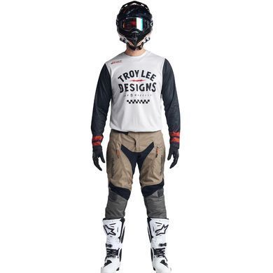 Мото джерсі TLD Scout GP Jersey RIDE ON [CHARCOAL/VINTAGE WHITE] L