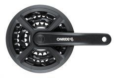Комплект шатунів ONRIDE Trio 810P, під квадрат, 170 мм, 42-32-22Т, на 6/7/8 шв., чорний
