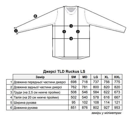 Джерсі TLD RUCKUS LS RIDE TEE [BOLTS CARBON] M