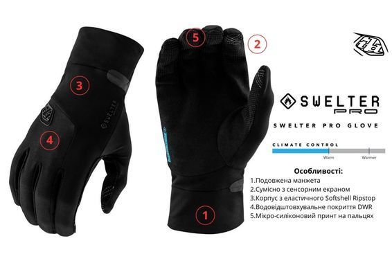 Рукавички TLD SWELTER PRO GLOVE MONO [BLACK] XXL
