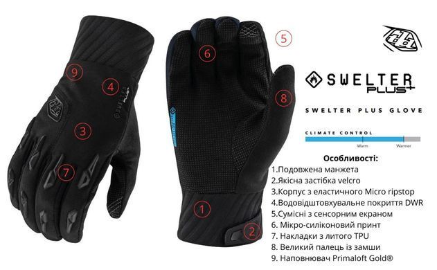 Рукавички TLD SWELTER PLUS GLOVE MONO [BLACK] M